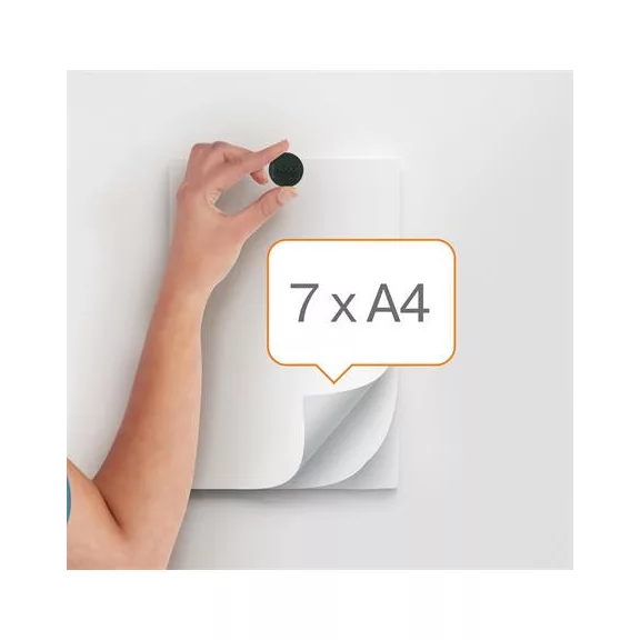 Korong mágnes, fehértáblához, 38 mm, 4 db, NOBO, fekete