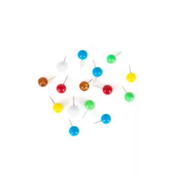 Térképtű, gömbfejű, 200 db, vegyes színű