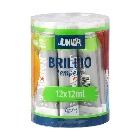 Tempera Brillio Junior 12 ml ezüst