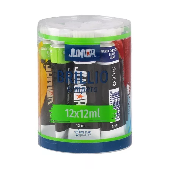 Tempera Brillio Junior 12 ml fekete