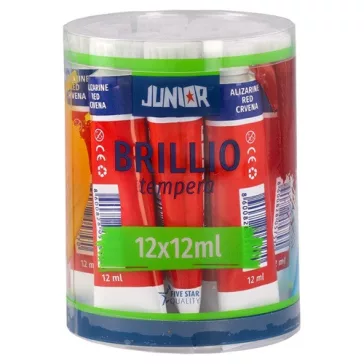 Tempera Brillio Junior 12 ml piros