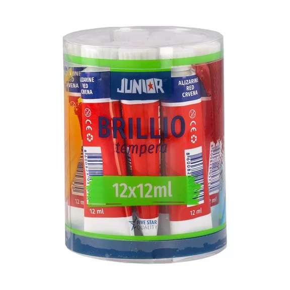 Tempera Brillio Junior 12 ml piros