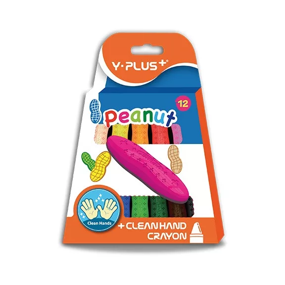 Zsírkréta Y-Plus+ Peanut marok vastag 12 db-os klt.