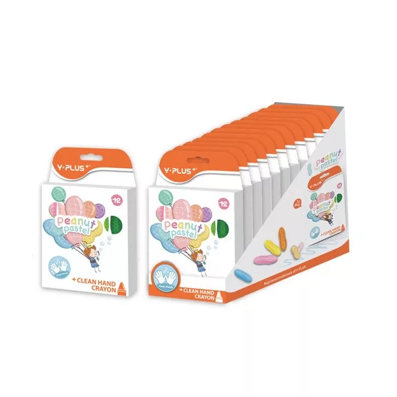 Zsírkréta Y-Plus+ Peanut Pastel marok vastag 12 db-os klt.