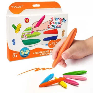 Zsírkréta Y-Plus+ Peanut háromszög alakú 12 db-os klt.