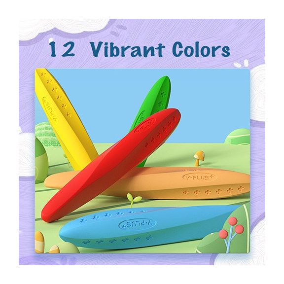 Zsírkréta Y-Plus+ Peanut háromszög alakú 12 db-os klt.