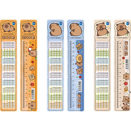 Vonalzó CAPYBARA 15 cm műanyag hajlítható vegyes