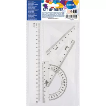 Vonalzó Centrum 4 db-os klt. 20 cm-es vonalzóval