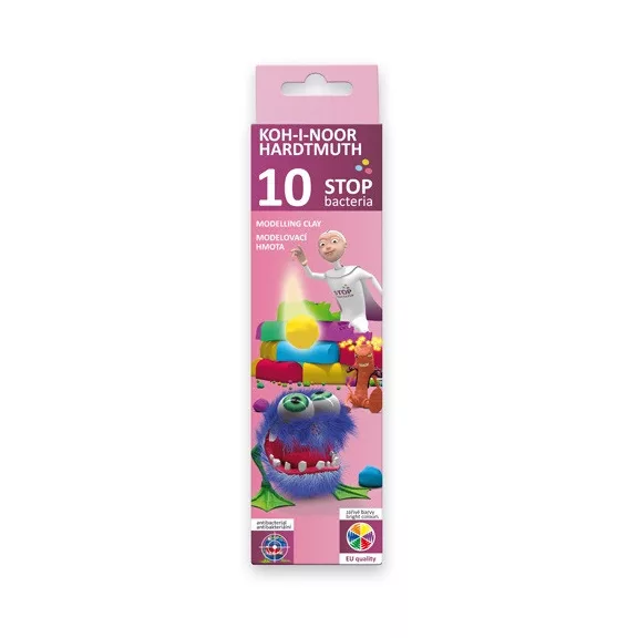 Gyurma Koh-i-noor színes 200g 10 db-os antibakteriális 131810 Gyurma Koh-i-noor színes 200g 10 db-os antibakteriális 131810