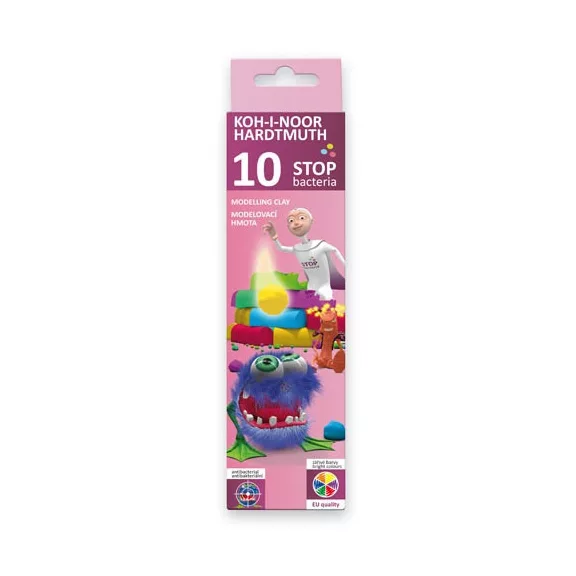Gyurma Koh-i-noor színes 200g 10 db-os antibakteriális 131810 Gyurma Koh-i-noor színes 200g 10 db-os antibakteriális 131810