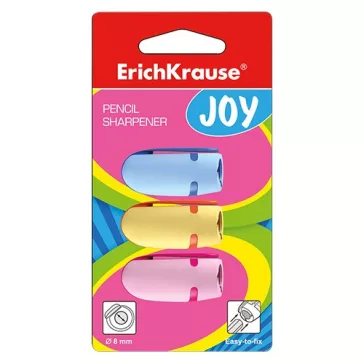   Hegyező ErichKrause Joy 1 lyukú műanyag 3 db-os bliszteres