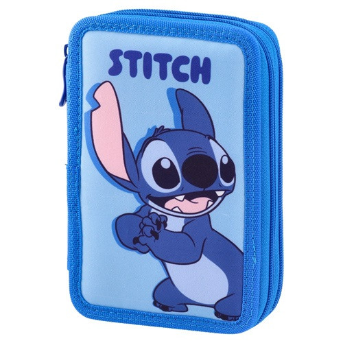 Tolltartó dupla rekeszes Play Stitch fiús 2 zippes töltött