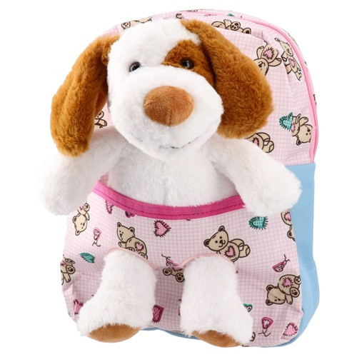 Hátitáska Sazio Plüss kutyás pink