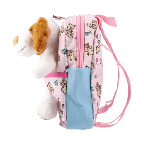 Hátitáska Sazio plüss kutyás pink