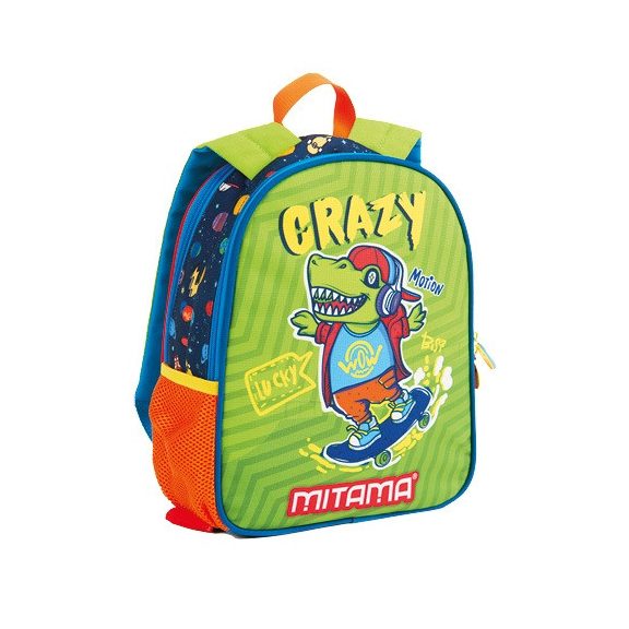 Hátitáska Mitama óvodás, 2 oldalas, SPINNY, oroszlán-krokodil