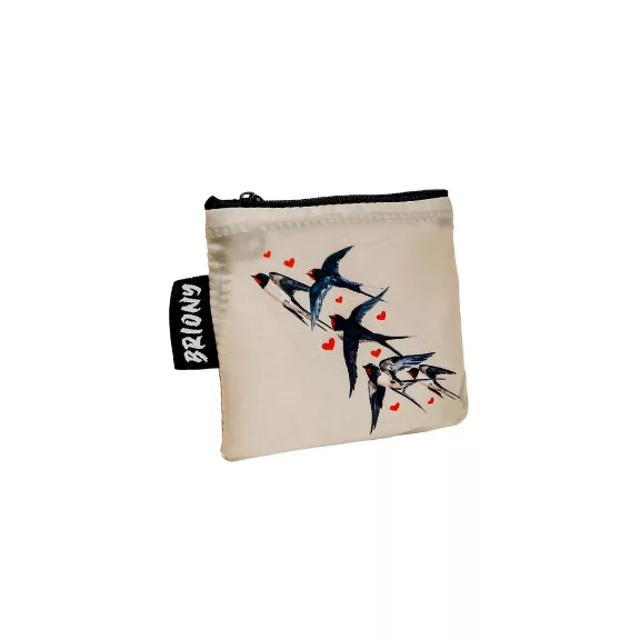 Táska Briony Swallows and Hearts újrahasznosított