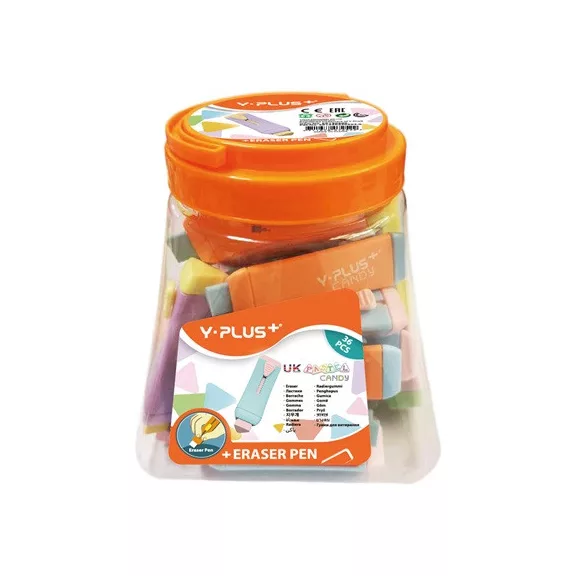 Radír toll Y-Plus+ háromszög Candy Pastel