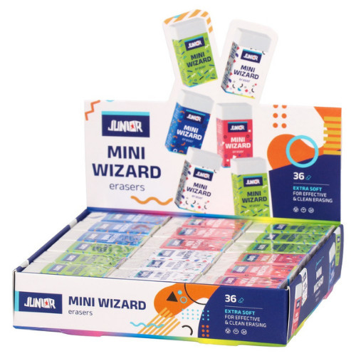 Radír Junior Mini Wizard szintetikus gumi 39x17,5x12 mm fehér