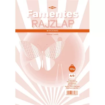 Rajzlap famentes A/3 120 g 10 lap/csomag nejlonos