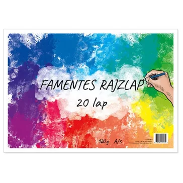 Rajztömb famentes pd A/3 120 g fekvő 20 lap