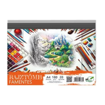 Rajztömb famentes pd A/4 20 lap/csomag