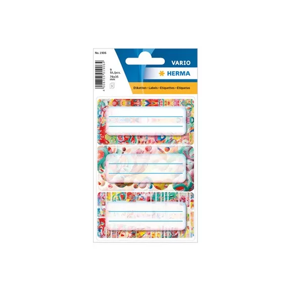 Füzetcímke Herma 3x3 db/csomag Vario Festés Füzetcímke Herma 3x3 db/csomag Vario Festés