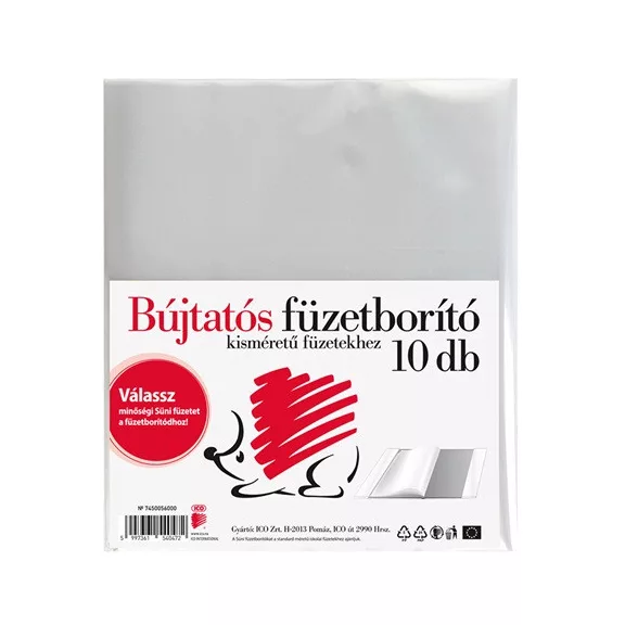 Füzetborító Ico Süni A/5 (bújtatós) 10 db/csomag