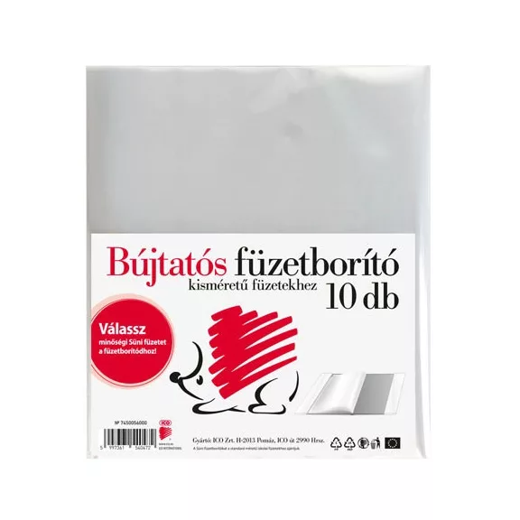 Füzetborító Ico Süni A/5 (bújtatós) 10 db/csomag