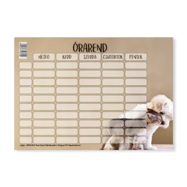 Órarend pd 165x117 mm Monsters 2026