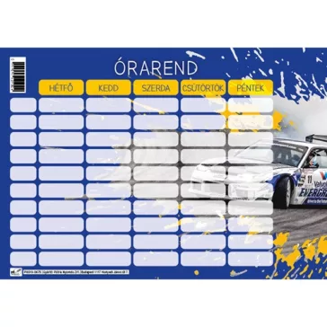 Órarend pd 165x117 mm vegyes
