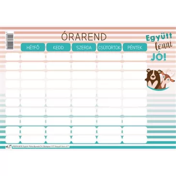 Órarend pd 165x117 mm Monsters