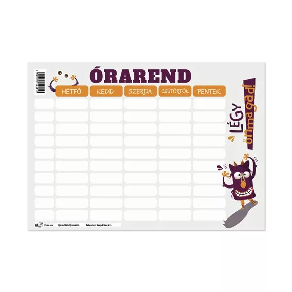 Órarend pd 165x117 mm Monsters