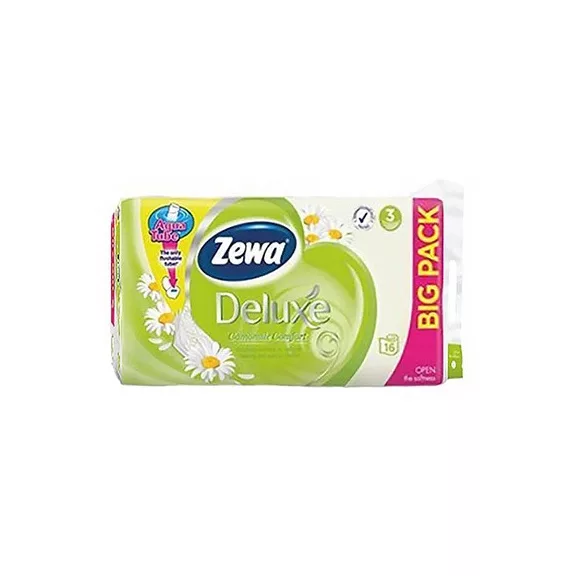 Toalettpapír Zewa Deluxe 3 rétegű 16 tekercses Camomile