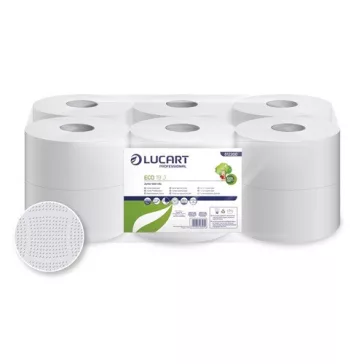  Toalettpapír Lucart Mini Jumbo 2 rétegű, reciklált 120 m 12 tekercs
