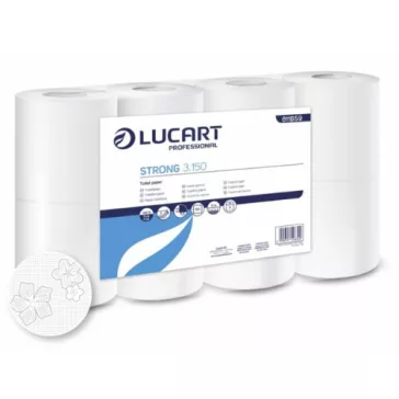 Toalettpapír Lucart 3 rétegű fehér 8 tekercs/csomag