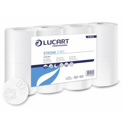 Toalettpapír Lucart 3 rétegű 8 tekercs/csomag