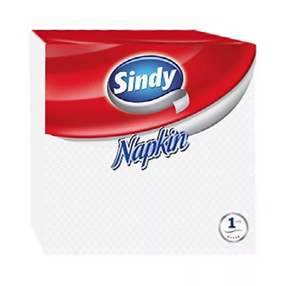Szalvéta SINDY 1 rétegű 45 lapos 33x33 cm fehér Szalvéta SINDY 1 rétegű 45 lapos 33x33 cm fehér