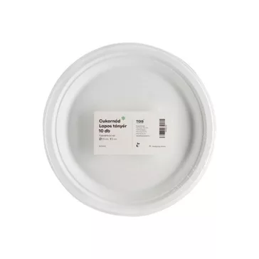Tányér nádcukor 23 cm 10 db/csomag