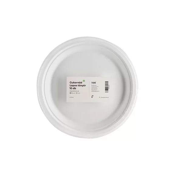 Tányér nádcukor 23 cm 10 db/csomag