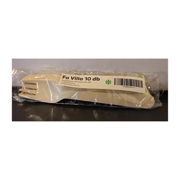 Evőeszköz villa fa 16cm 10db/csomag