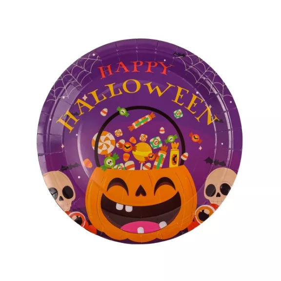 Partytányér 23 cm Halloween 10 db/csomag Partytányér 23 cm Halloween 10 db/csomag