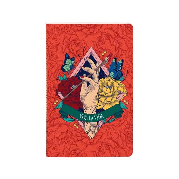Jegyzetfüzet Clairefontaine Frida Kahlo 9x14 cm, 48 lapos, vonalas, vegyes minta