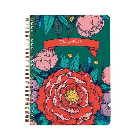 Jegyzetfüzet Clairefontaine Frida Kahlo A/5, spirálos, 74 lapos, vonalas, vegyes minta