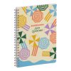 Jegyzetfüzet Clairefontaine Dolce Amore A/5, spirálos, 74 lapos, vonalas, vegyes minta