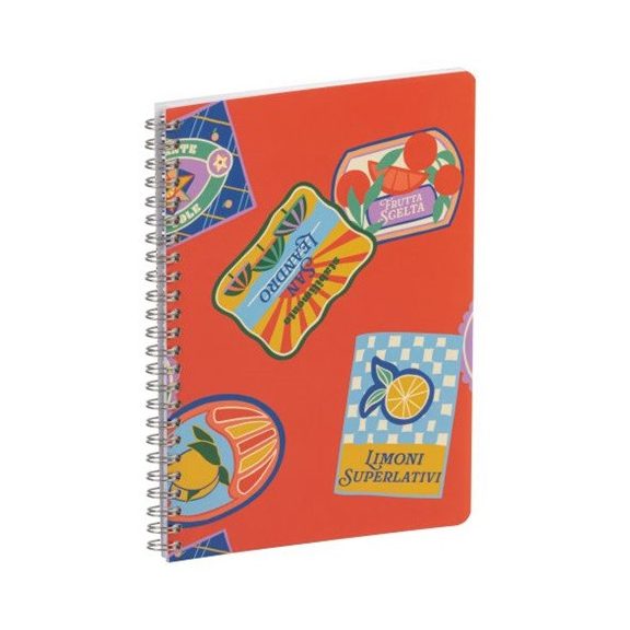 Jegyzetfüzet Clairefontaine Dolce Amore A/5, spirálos, 74 lapos, vonalas, vegyes minta