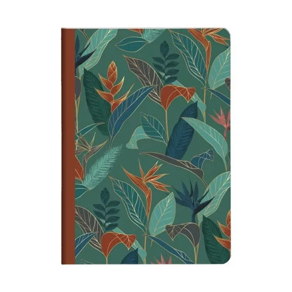 Jegyzetfüzet Clairefontaine Gaia kék, A/5, 14,8x21 cm, 48 lapos, vonalas, vegyes minta