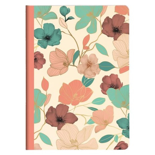 Jegyzetfüzet Clairefontaine Gaia bézs, A/5, 14,8x21 cm, 48 lapos, vonalas, vegyes minta