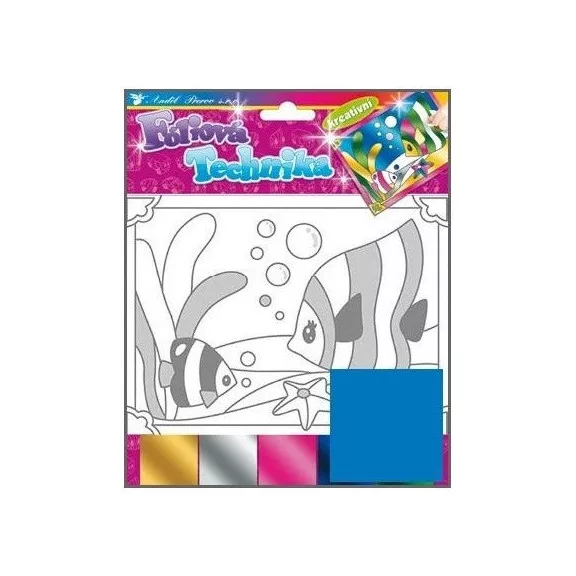 Kreatív klt. fólia technika halak, viziló, gőzös 25x20,5cm