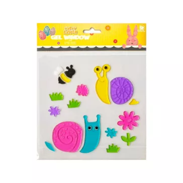 Ablakzselé  színes csigák 20x25 cm