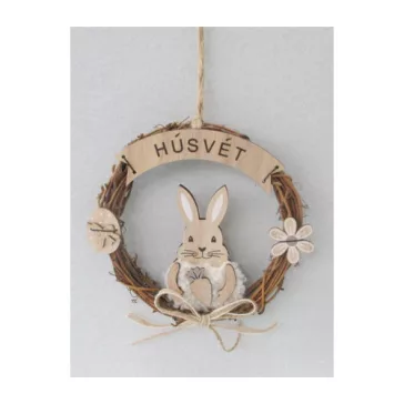 Húsvéti kopogtató fa nyuszis 15x2 cm